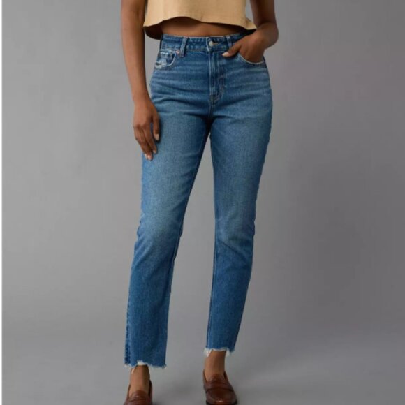 American Eagle AE Strigid Mom Jean - Deep Sea Blue - Size 6 New With Tags - Picture 5 of 8